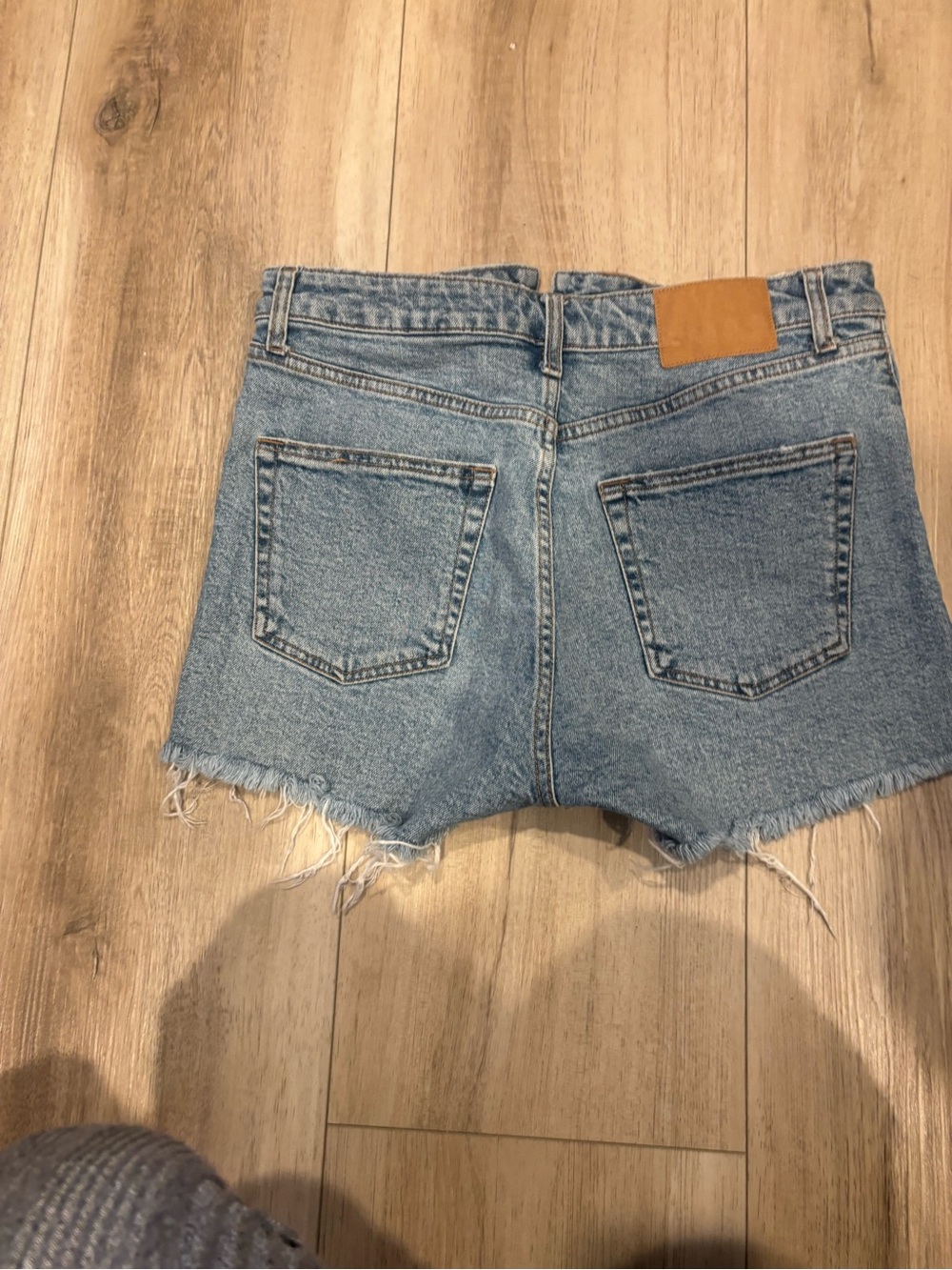 H&M Light Blue High-Rise Denim Cutoff Shorts